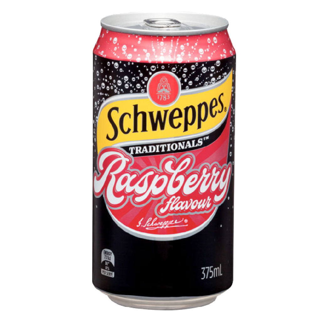 SCHWEPPES TRADITIONALS - RASPBERRY - CANS 375ML - 10PK - Coast 2 Coast ...