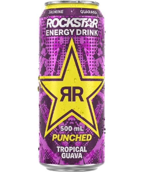 ROCKSTAR – PUNCHED – TROPICAL GUAVA – CANS 500ML – 12PK