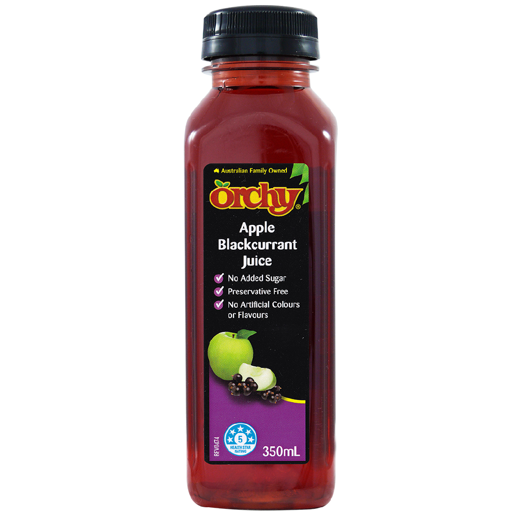 ORCHY JUICE APPLE BLACKCURRANT 350MLS 10PK Coast 2 Coast Distributors