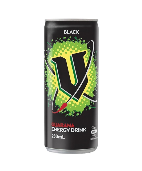 V ENERGY – BLACK – CANS 250MLS – 24PK