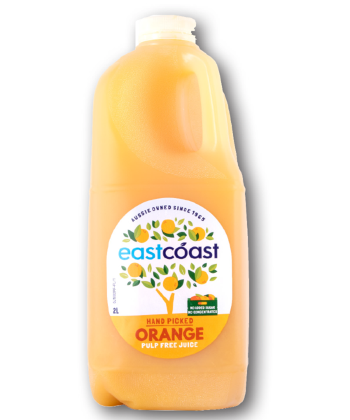 EASTCOAST – JUICE 100% – STRAINED ORANGE – 2LTS – 6PK