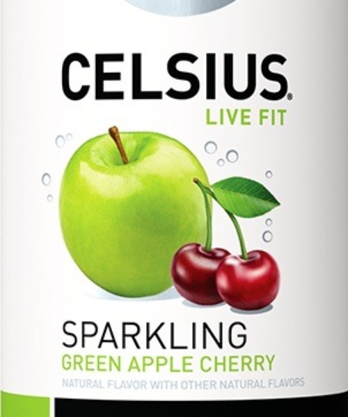 CELSIUS – GREEN APPLE CHERRY – CANS 330MLS – 24PK