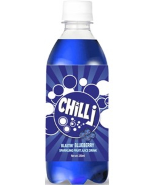 CHILL J – SPARKLING JUICE – BLUEBERRY – 250MLS – 24PK