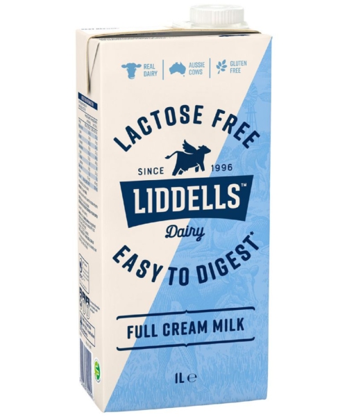 LIDDELLS – LACTOSE FREE MILK – 1LTS – 10PK