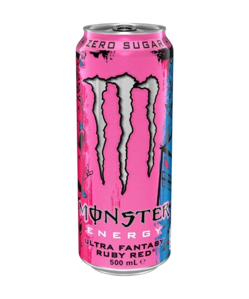 MONSTER ENERGY – RED RUBY – ENERGY DRINK – 500MLS – 24PK