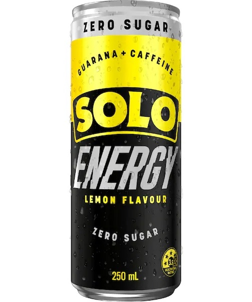 SOLO – ENERGY – ZERO SUGAR – CANS 250MLS – 24PK