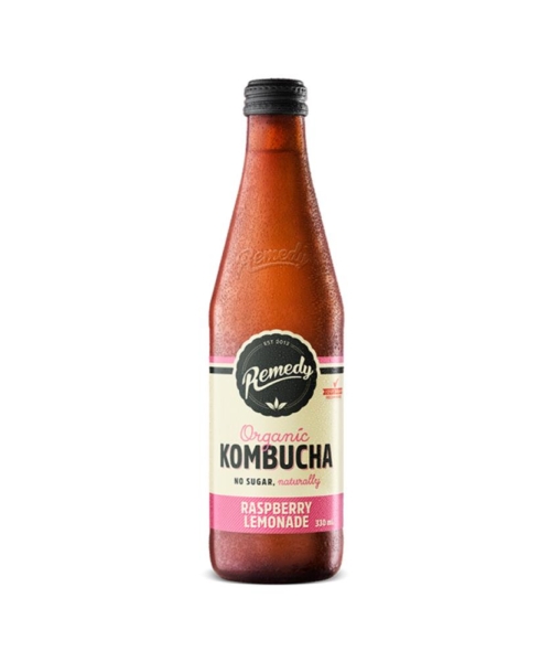 REMEDY – KOMBUCHA – RASPBERRY LEMONADE – 330MLS – 12PK