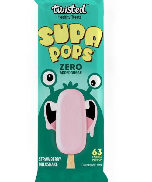 TWISTED – SUPER POP – STRAWBERRY MILKSHAKE – 36PK