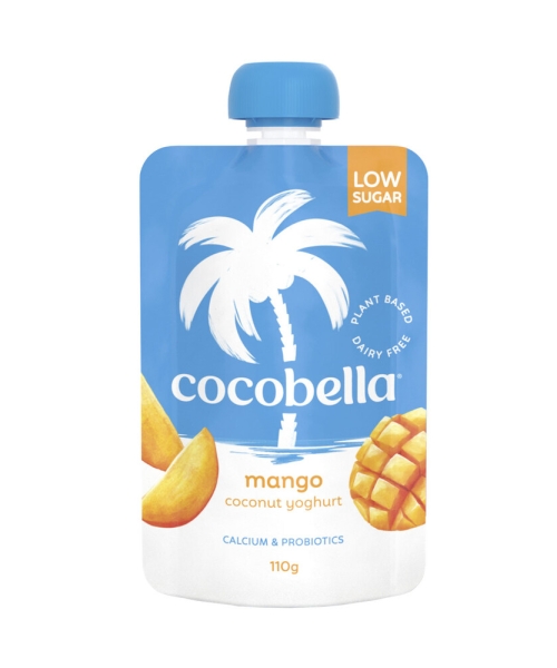 COCOBELLA – POUCH COCONUT YOGURT – MANGO – 110G – 8PK