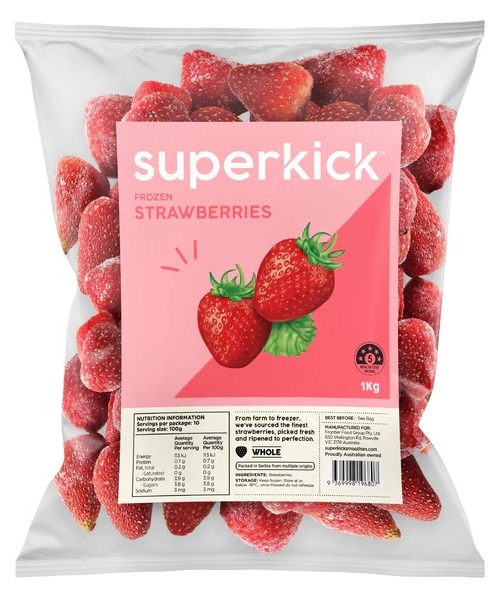 SUPERKICK – FRUIT – STRAWBERRIES – 1KG