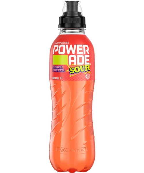 POWERADE – SOUR – PEACH – 600MLS – 12PK