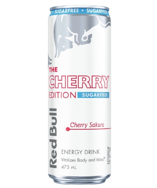 RED BULL – CHERRY EDITION – CHERRY SAKURA – SUGAR FREE – 473MLS – 12PK